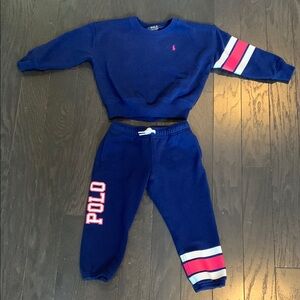 Polo by Ralph Lauren Kids Navy Blue Sweatshirt and Joggers Set